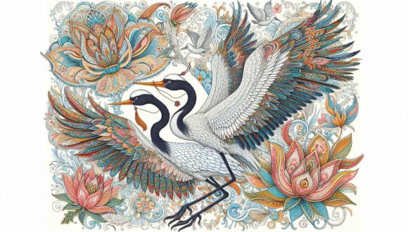 Download Cranes with Intricate Details Ornamental - Premium Bundle