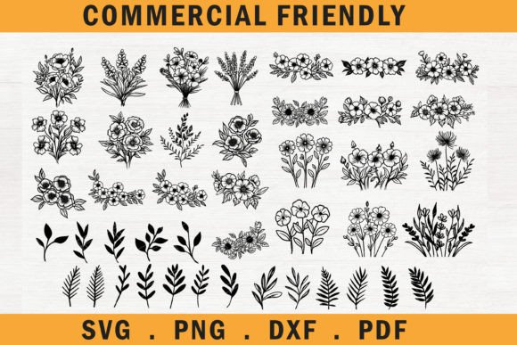 Download Flower Bundle,floral Border,wildflowers - Premium Resources